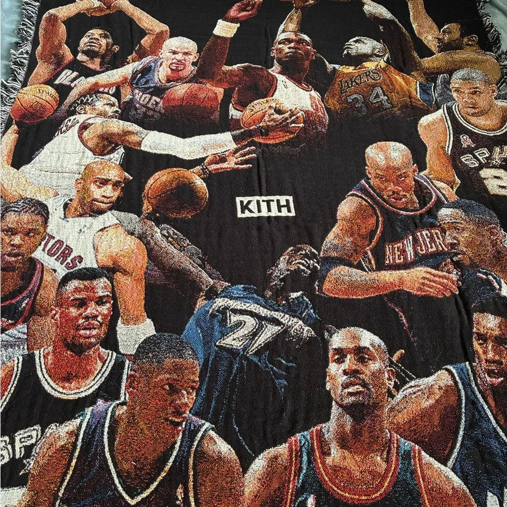 Kith Black Multi NBA Legends Tapestry NWT Rare